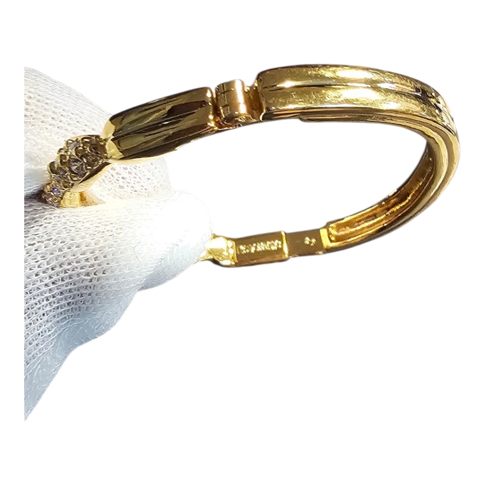 Swarovski Gold-Tone Hinged  Bracelet with Crystal Accents - Picture 7 of 9